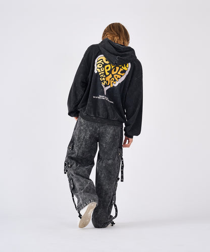 ハート刺繍パーカー