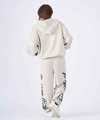 カットスエード　総刺繍ロゴセットアップ