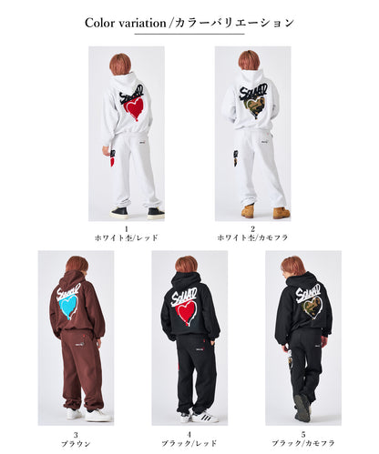 ハートサガラ刺繍セットアップ