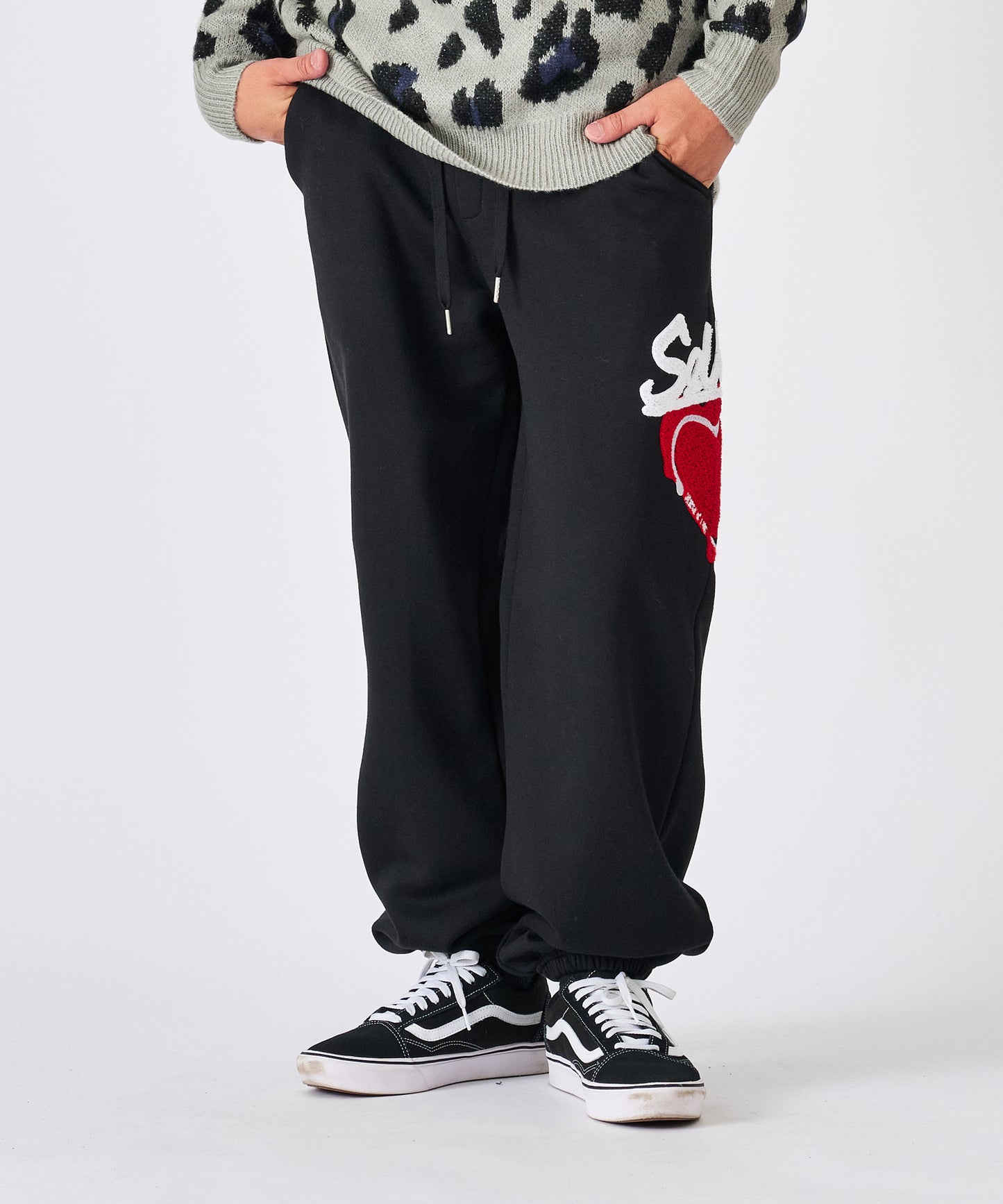 ハートサガラ刺繍パンツ