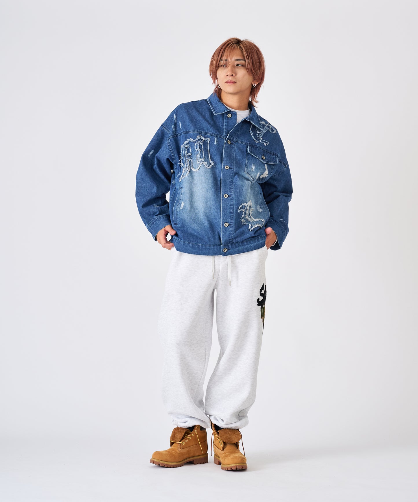 ハートサガラ刺繍パンツ