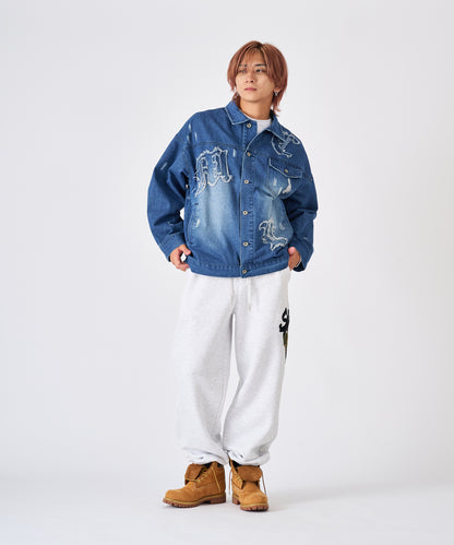 ハートサガラ刺繍パンツ