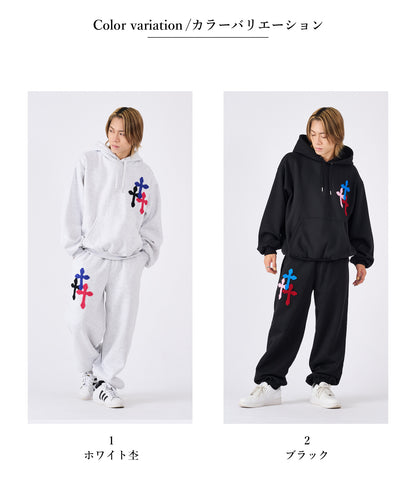 極太糸クロス刺繍セットアップ