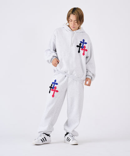 極太糸クロス刺繍セットアップ