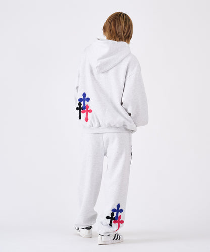 極太糸クロス刺繍セットアップ