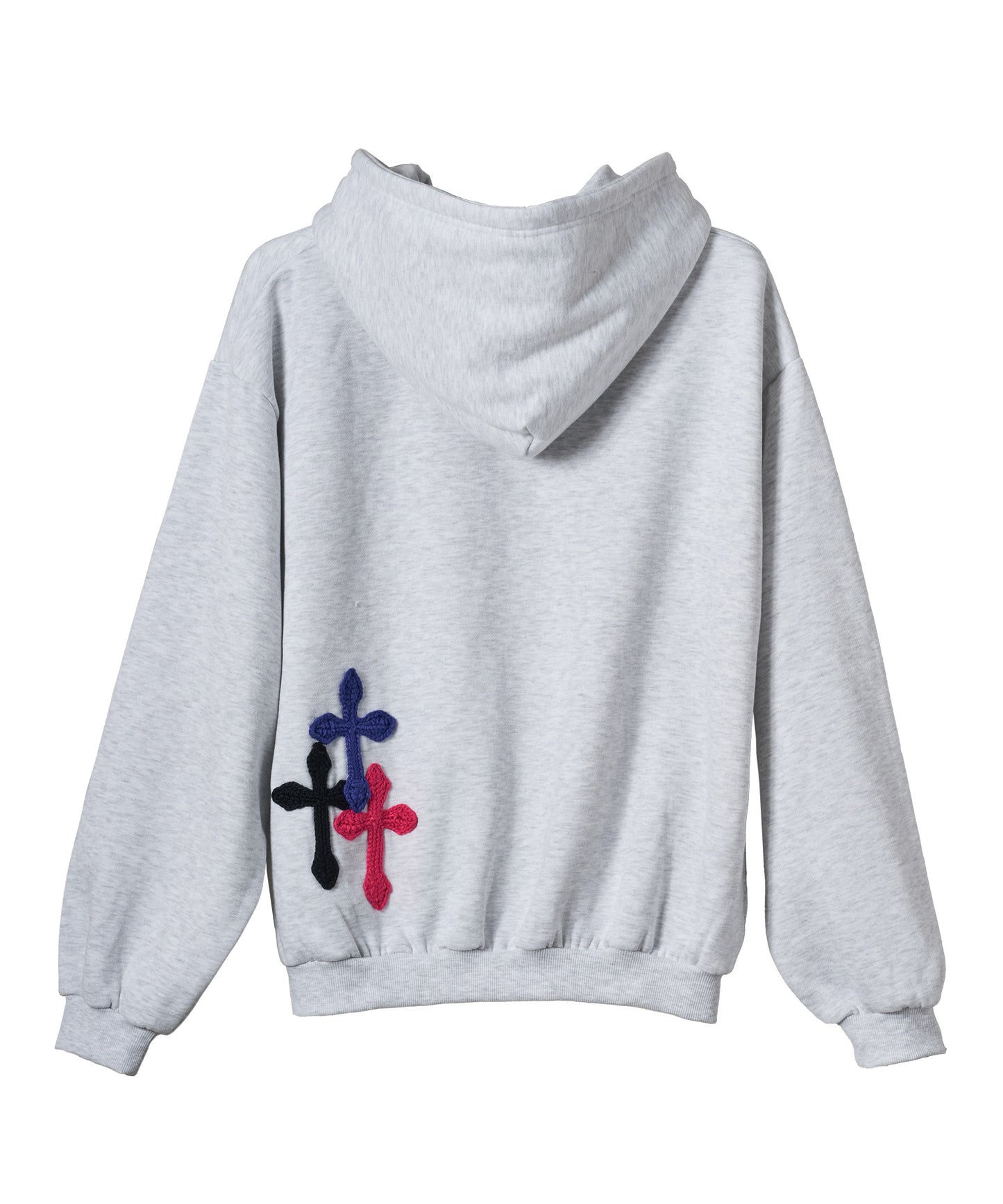 極太糸クロス刺繍パーカー