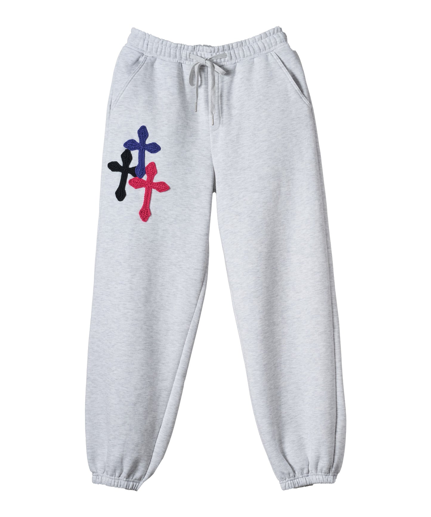 極太糸クロス刺繍スウェットパンツ