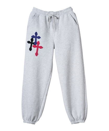 極太糸クロス刺繍スウェットパンツ