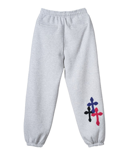 極太糸クロス刺繍スウェットパンツ