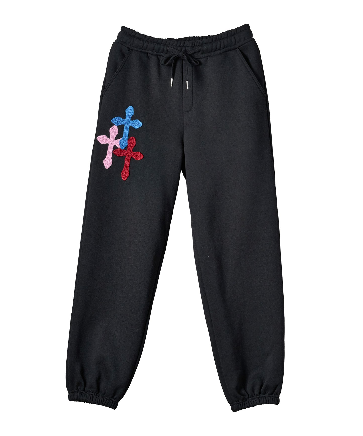 極太糸クロス刺繍スウェットパンツ