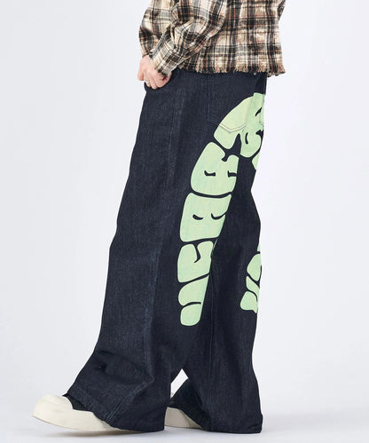 バックアーチロゴデニムパンツ