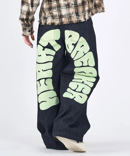 バックアーチロゴデニムパンツ