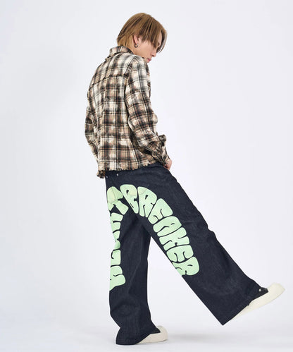 バックアーチロゴデニムパンツ