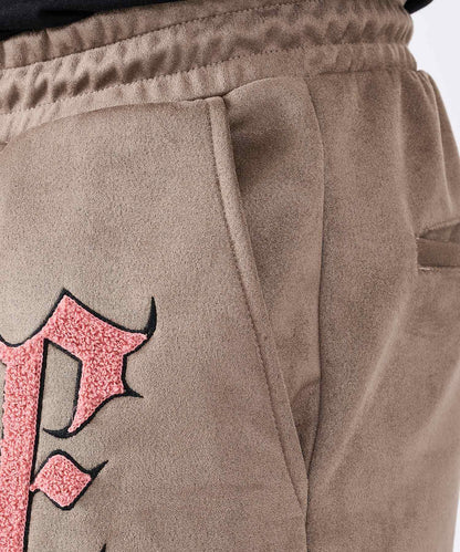 カットスエード　サガラ刺繍セットアップ