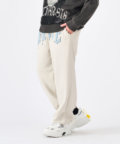 カットスエード　サガラ刺繍パンツ