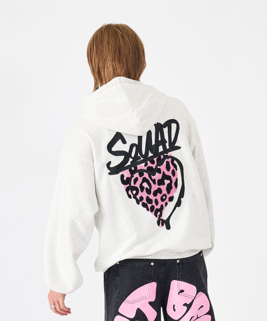 ハートサガラ刺繍パーカー