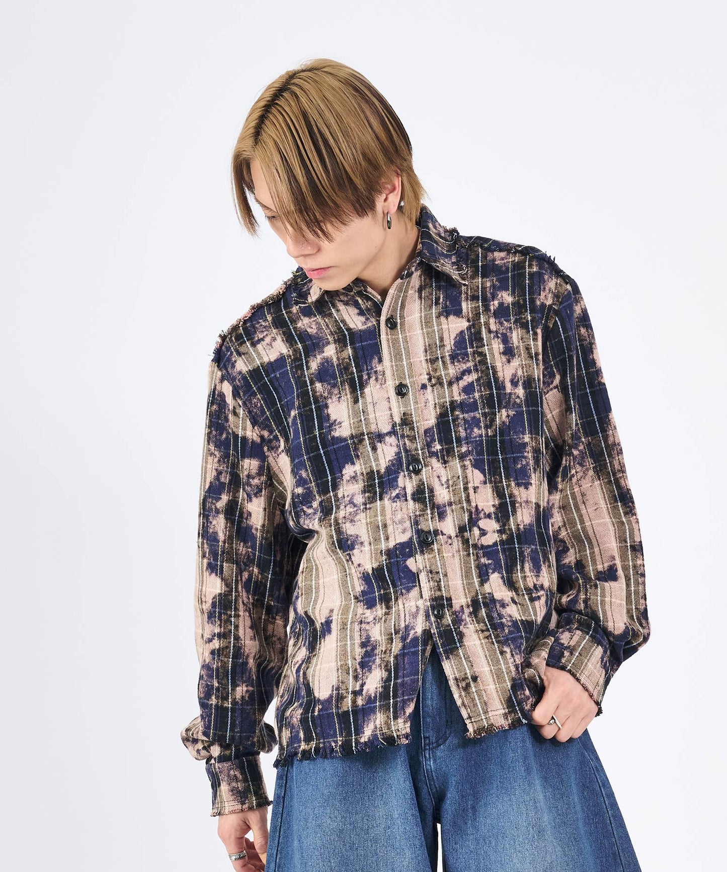 ショート丈フリンジシャツ