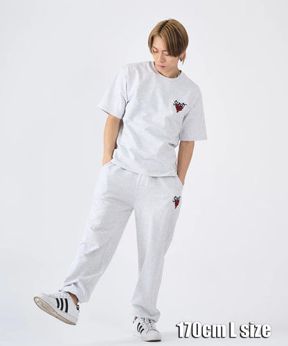 ハートワンポイントロゴ刺繍セットアップ