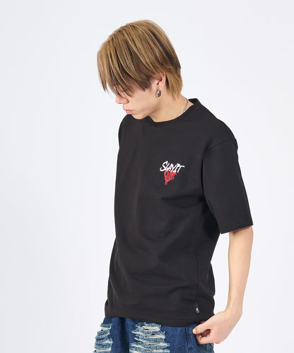 ハートワンポイントロゴ刺繍半袖Tee