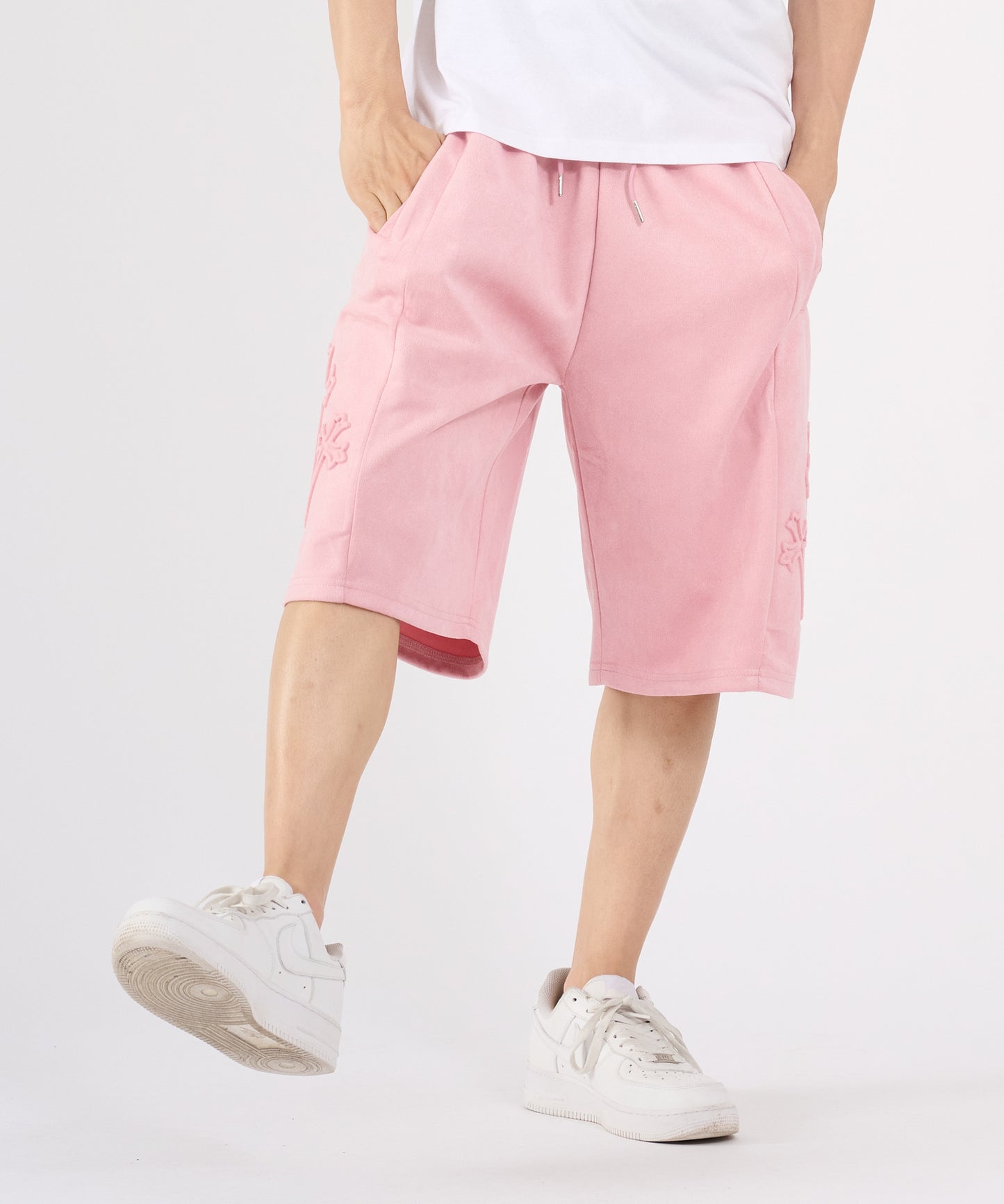 カットスエード　クロスエンボスショートパンツ