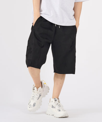 カットスエード　クロスエンボスショートパンツ