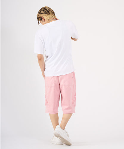 カットスエード　クロスエンボスショートパンツ