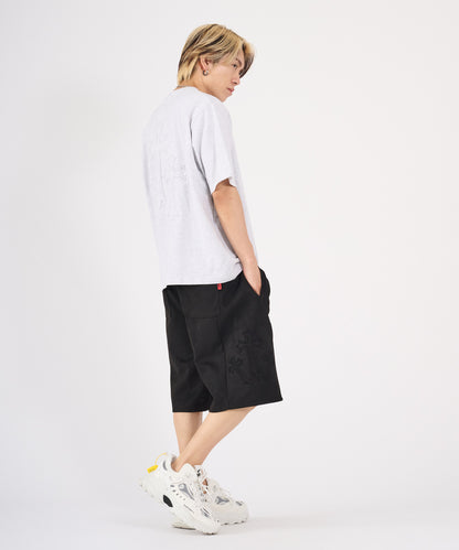 カットスエード　クロスエンボスショートパンツ