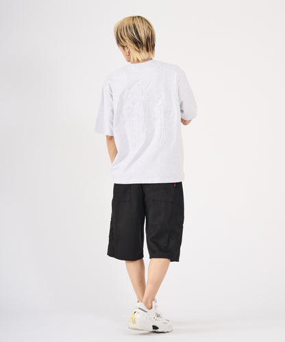 カットスエード　クロスエンボスショートパンツ