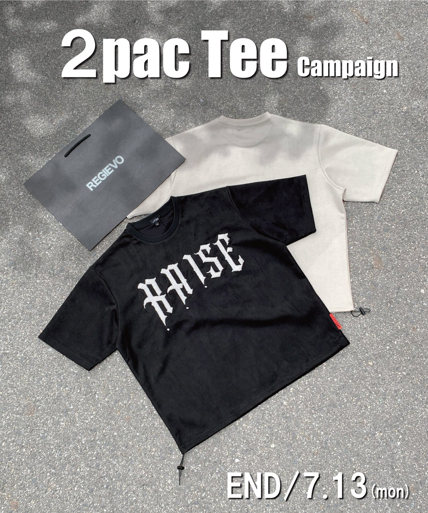 【2着で7,980円】Last Summer Special Vol.8 カットスエード　サガラ刺繍半袖Tシャツ