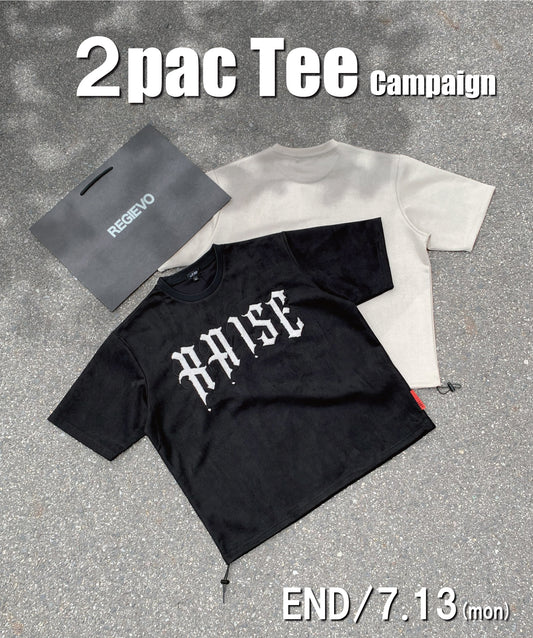【2着で7,980円】Last Summer Special Vol.8 カットスエード　サガラ刺繍半袖Tシャツ