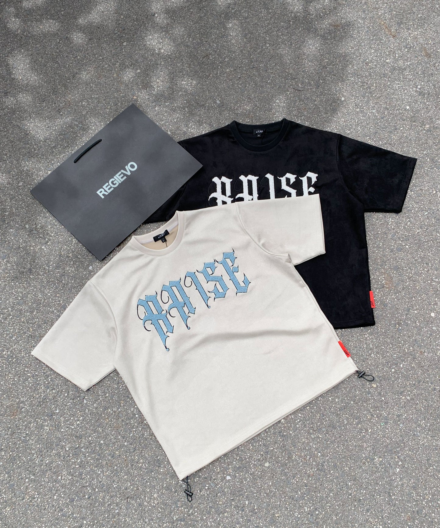 【2着で7,980円】Last Summer Special Vol.8 カットスエード　サガラ刺繍半袖Tシャツ