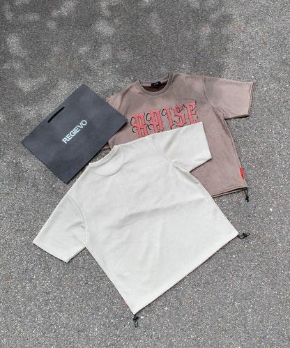 【2着で7,980円】Last Summer Special Vol.8 カットスエード　サガラ刺繍半袖Tシャツ