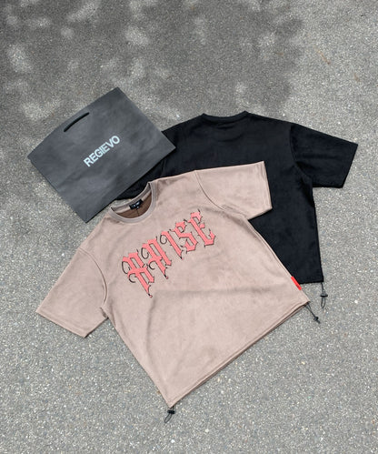 【2着で7,980円】Last Summer Special Vol.8 カットスエード　サガラ刺繍半袖Tシャツ