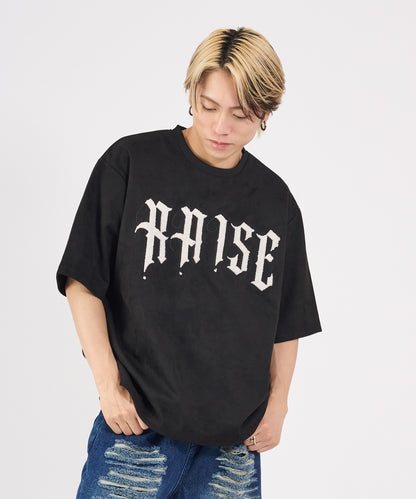 カットスエード　サガラ刺繍半袖Tシャツ