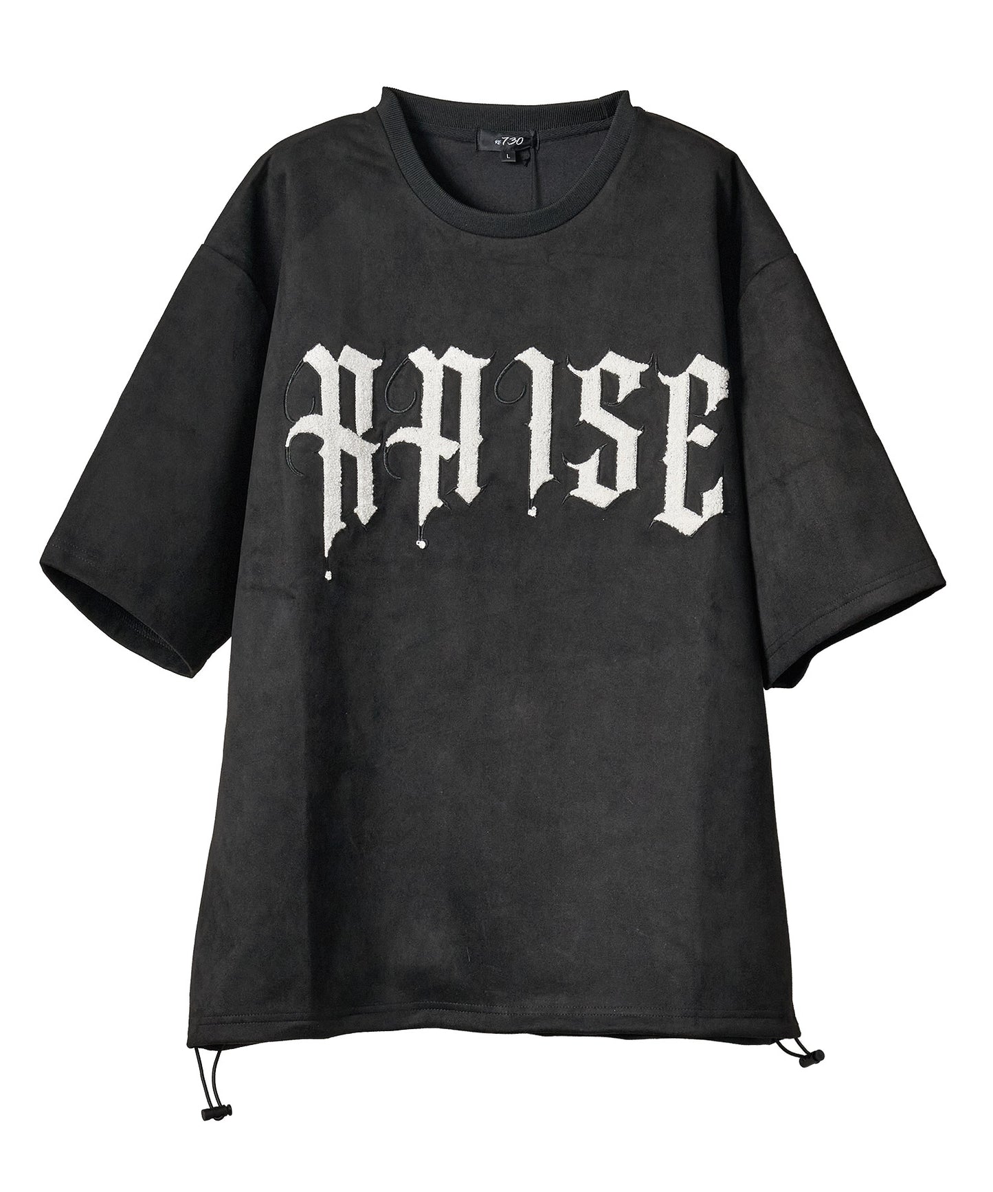 カットスエード　サガラ刺繍半袖Tシャツ