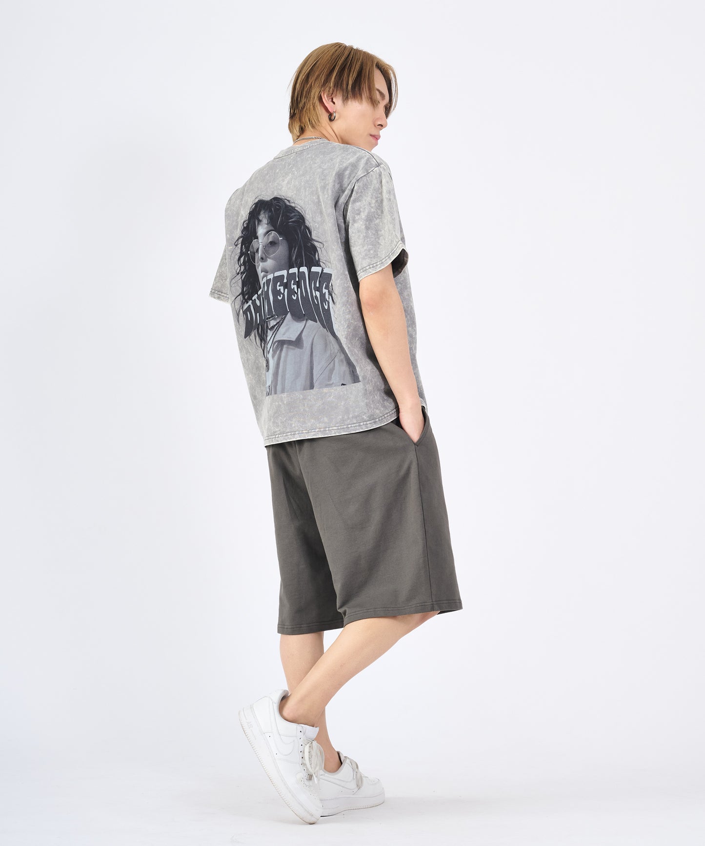 バックコラージュ半袖Tee