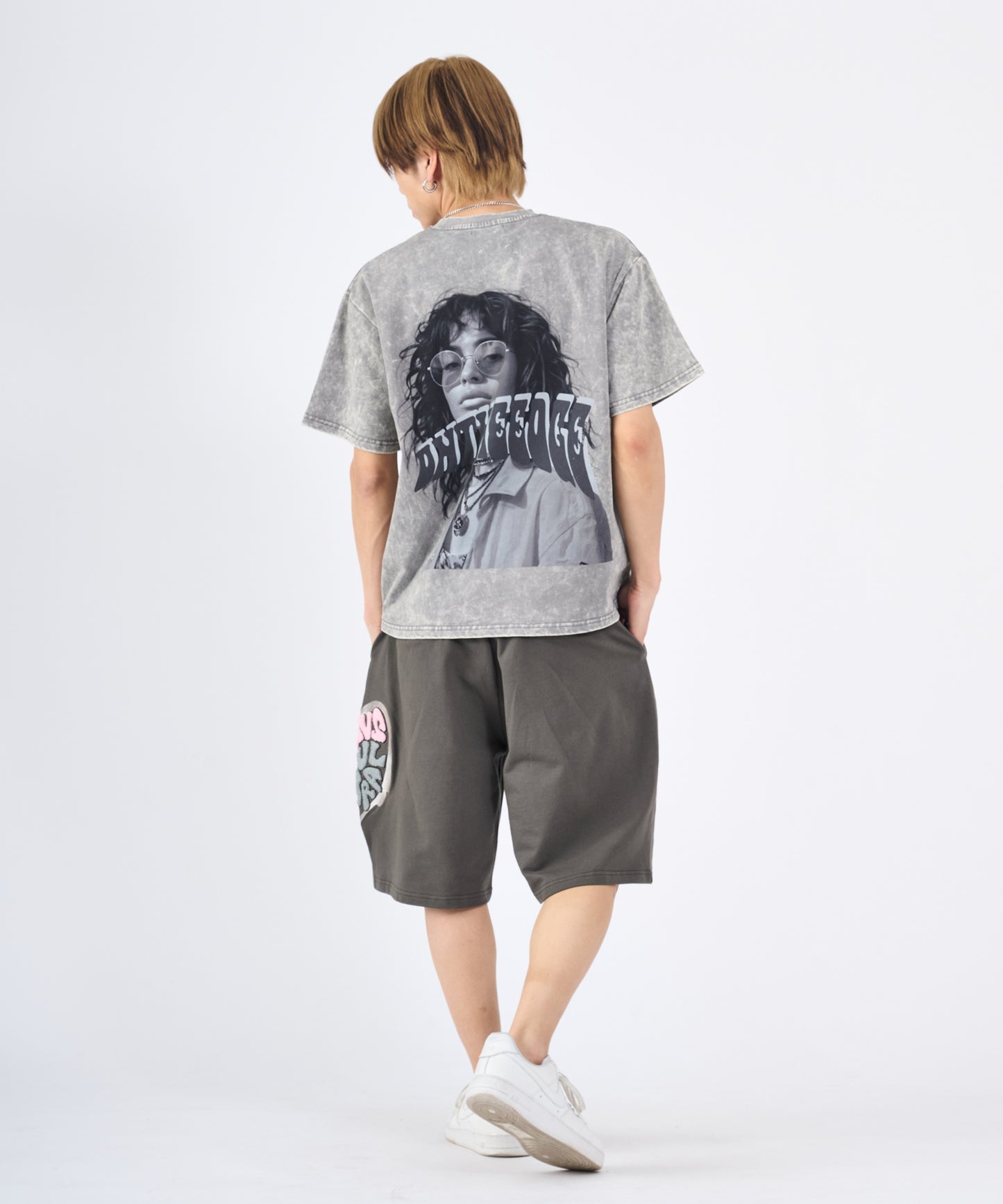 バックコラージュ半袖Tee