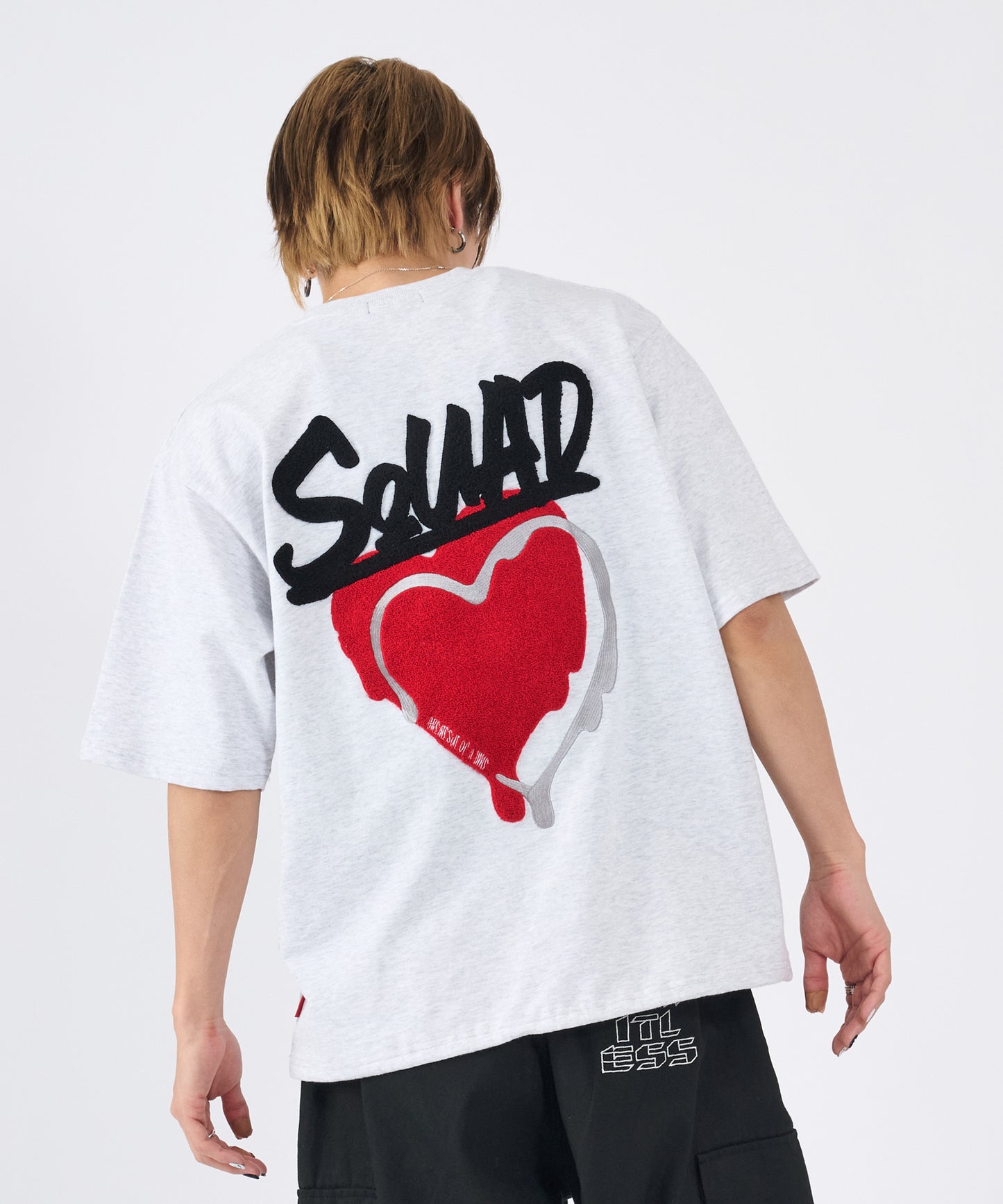 ハートサガラ刺繍半袖Tee