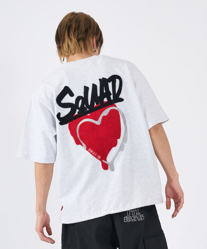 ハートサガラ刺繍半袖Tee