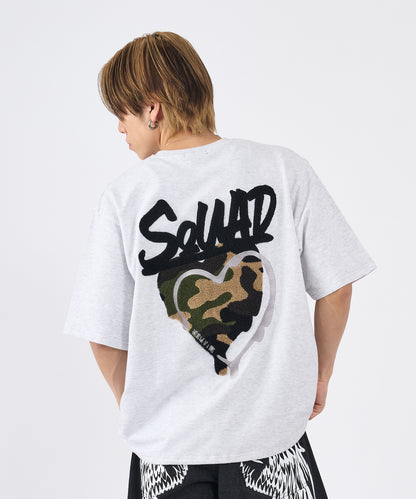 ハートサガラ刺繍半袖Tee