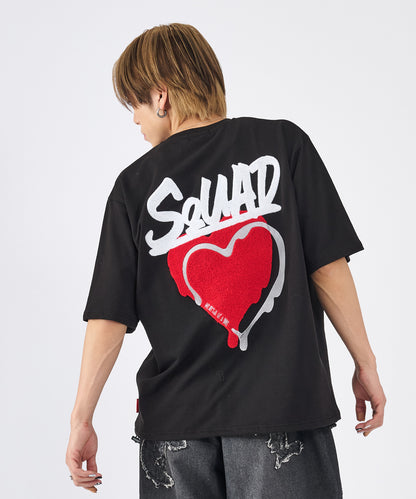 ハートサガラ刺繍半袖Tee