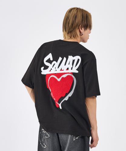 ハートサガラ刺繍半袖Tee