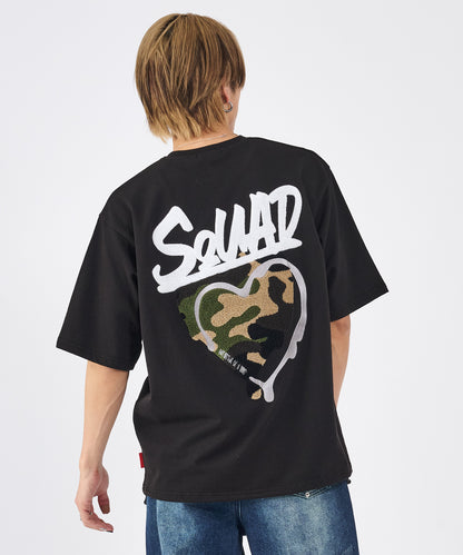 ハートサガラ刺繍半袖Tee