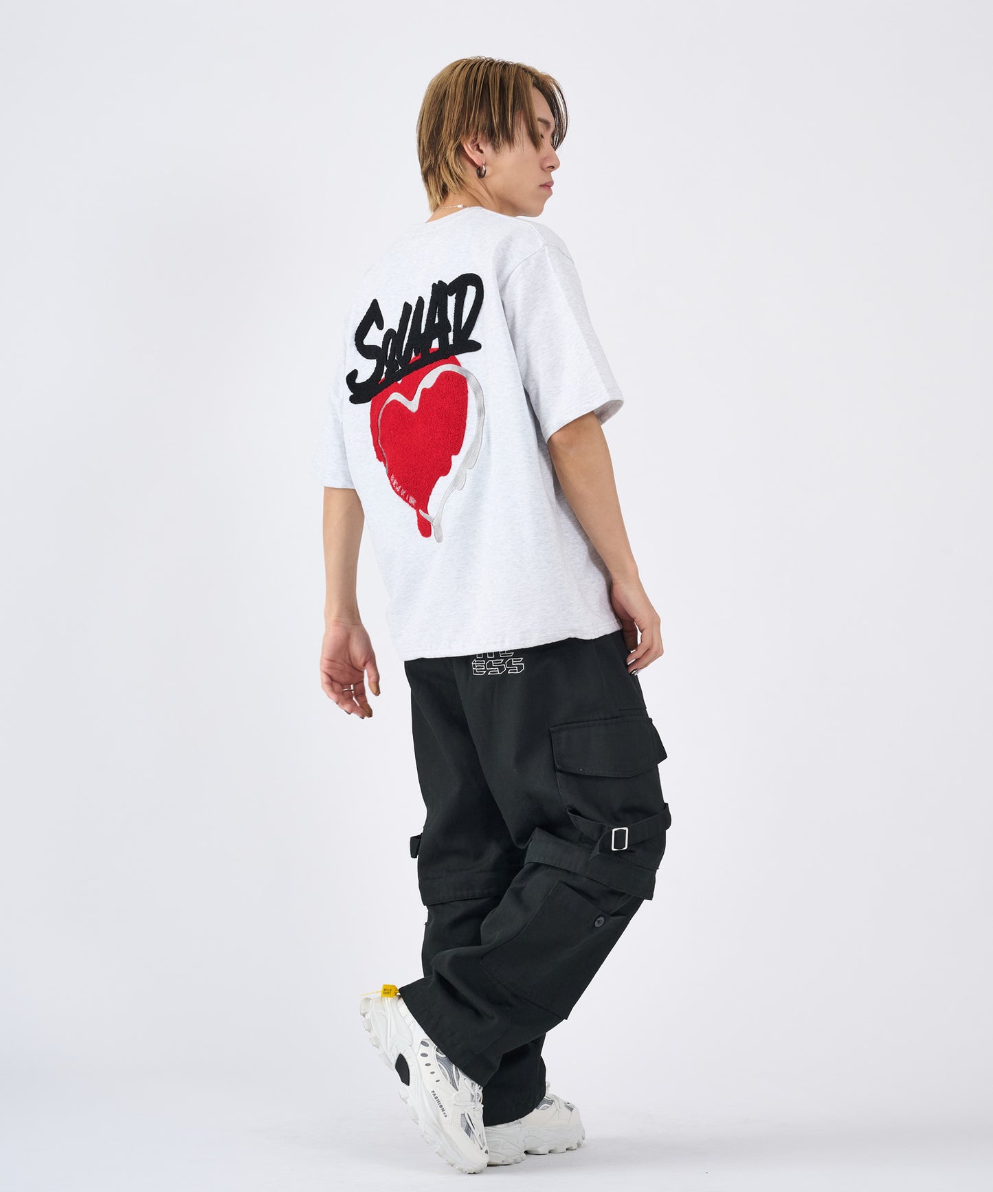 ハートサガラ刺繍半袖Tee