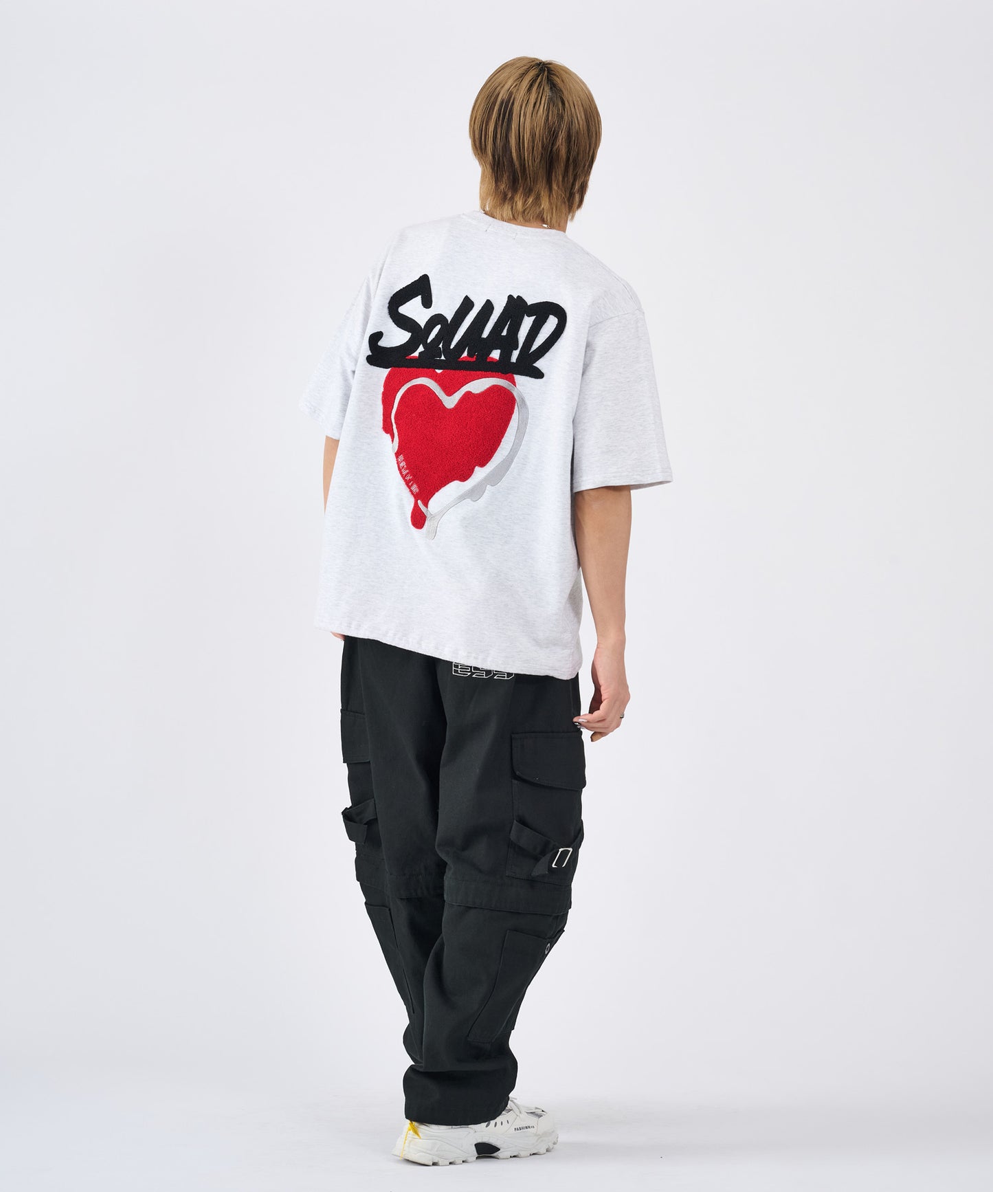 ハートサガラ刺繍半袖Tee