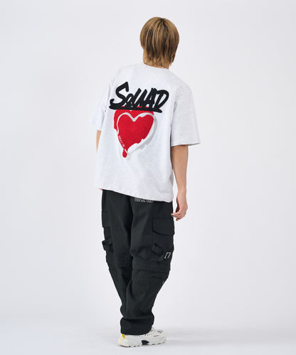 ハートサガラ刺繍半袖Tee