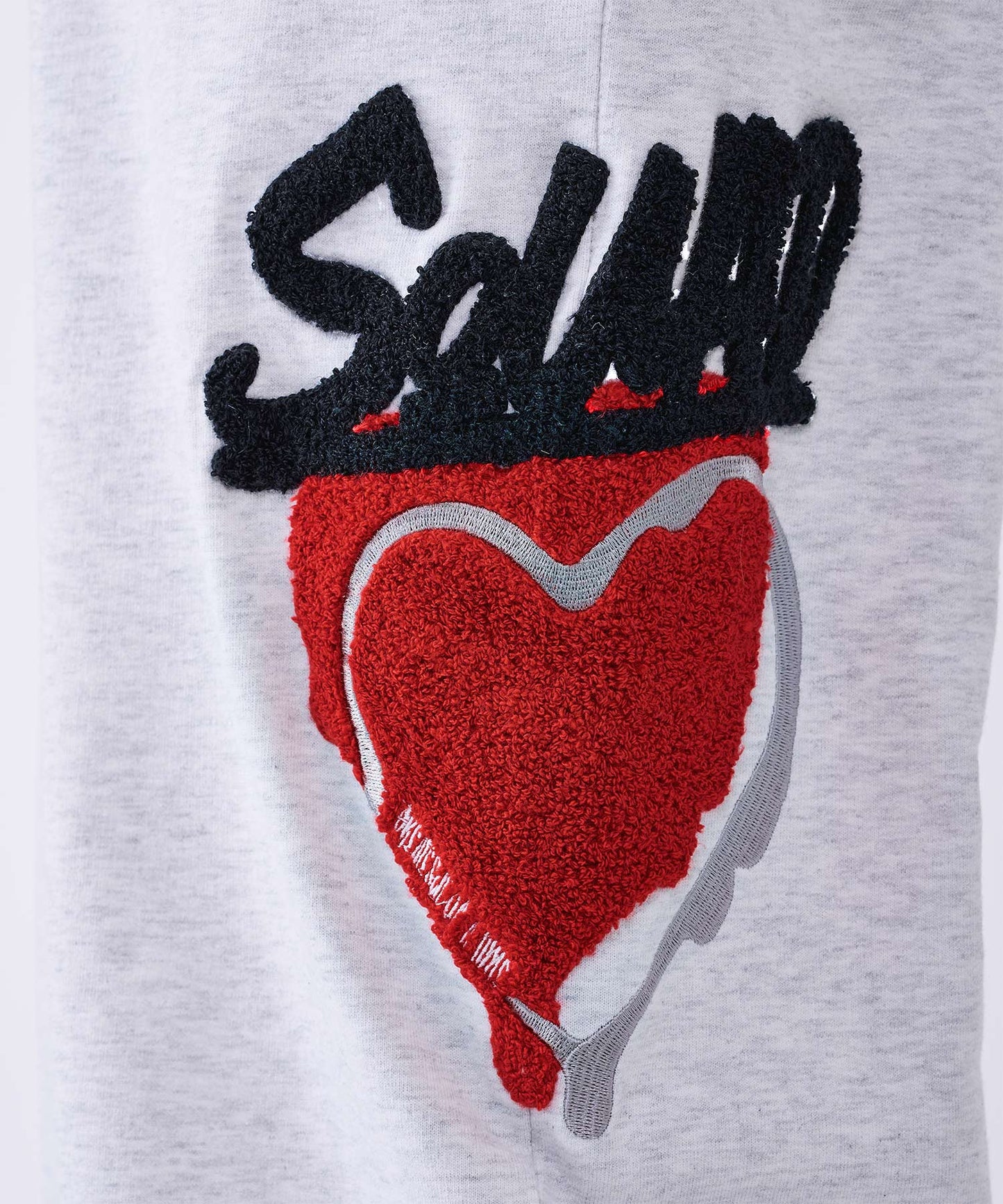 ハートサガラ刺繍スウェットパンツ