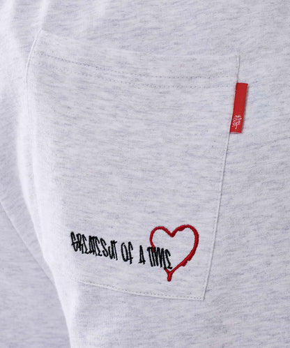 ハートサガラ刺繍スウェットパンツ