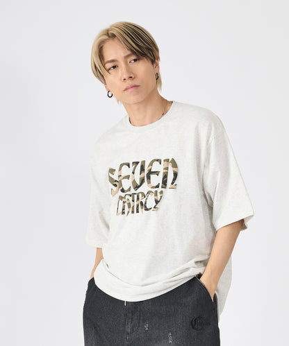 カモフラ発泡プリント半袖Tシャツ