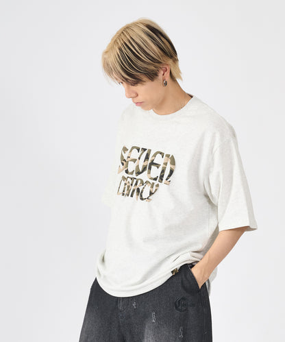 カモフラ発泡プリント半袖Tシャツ